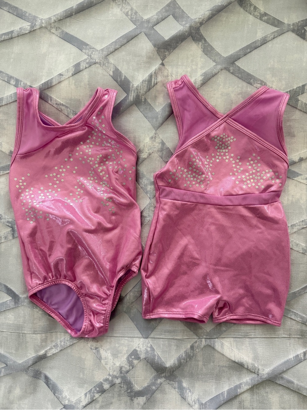 Set of 2 Cat & Jack Pink Gymnastics Leotards 3T.  Never been used